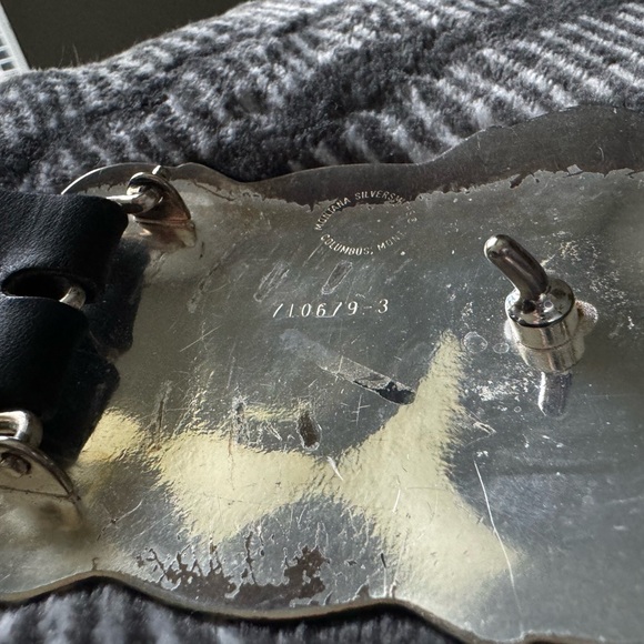 MONTANA SILVERSMITHS Buckle / STETSON Leather BELT - Picture 4 of 7